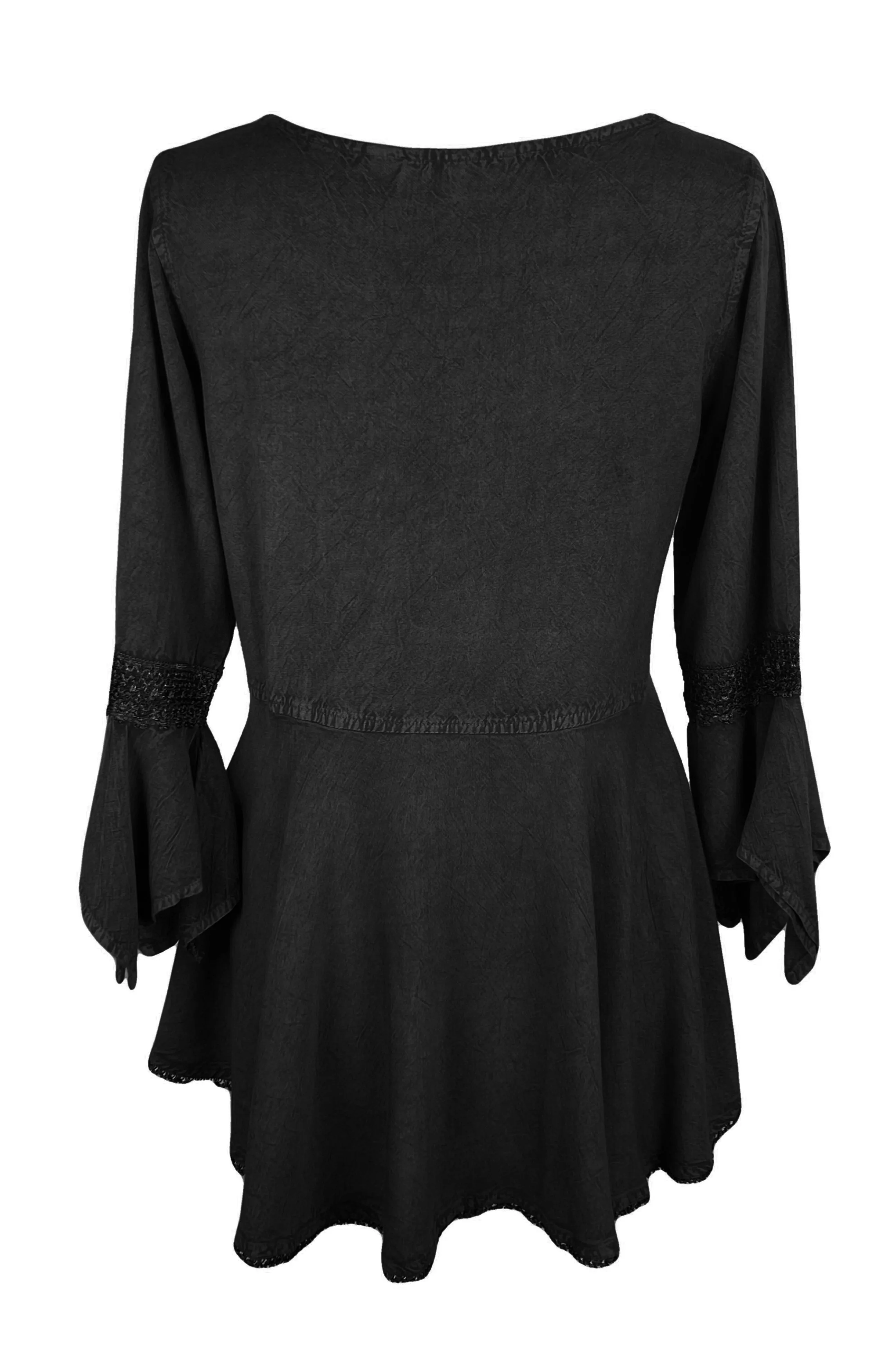 301 NB Corset Bohemian Handkerchief Flare Tunic Top Blouse