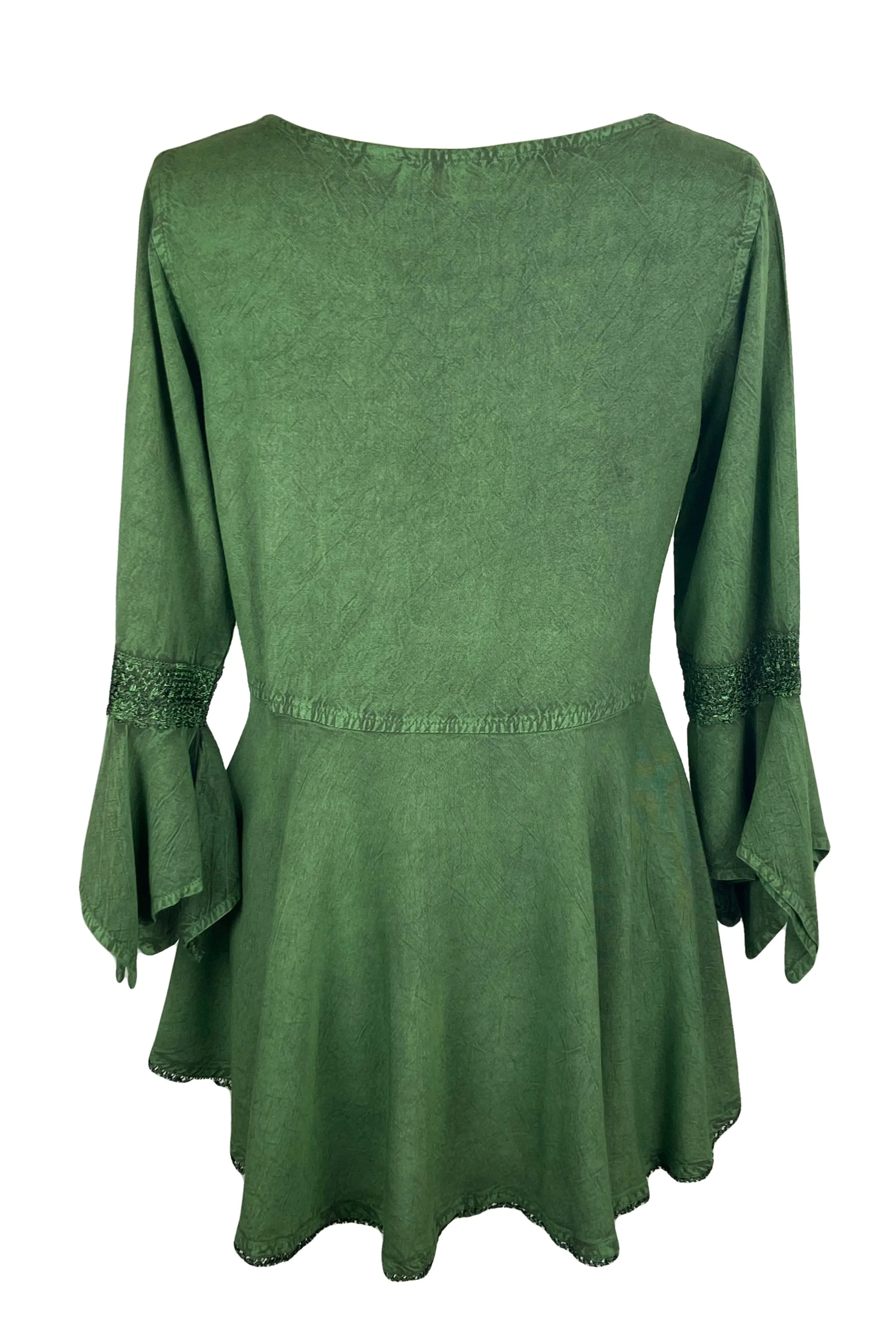 301 NB Corset Bohemian Handkerchief Flare Tunic Top Blouse
