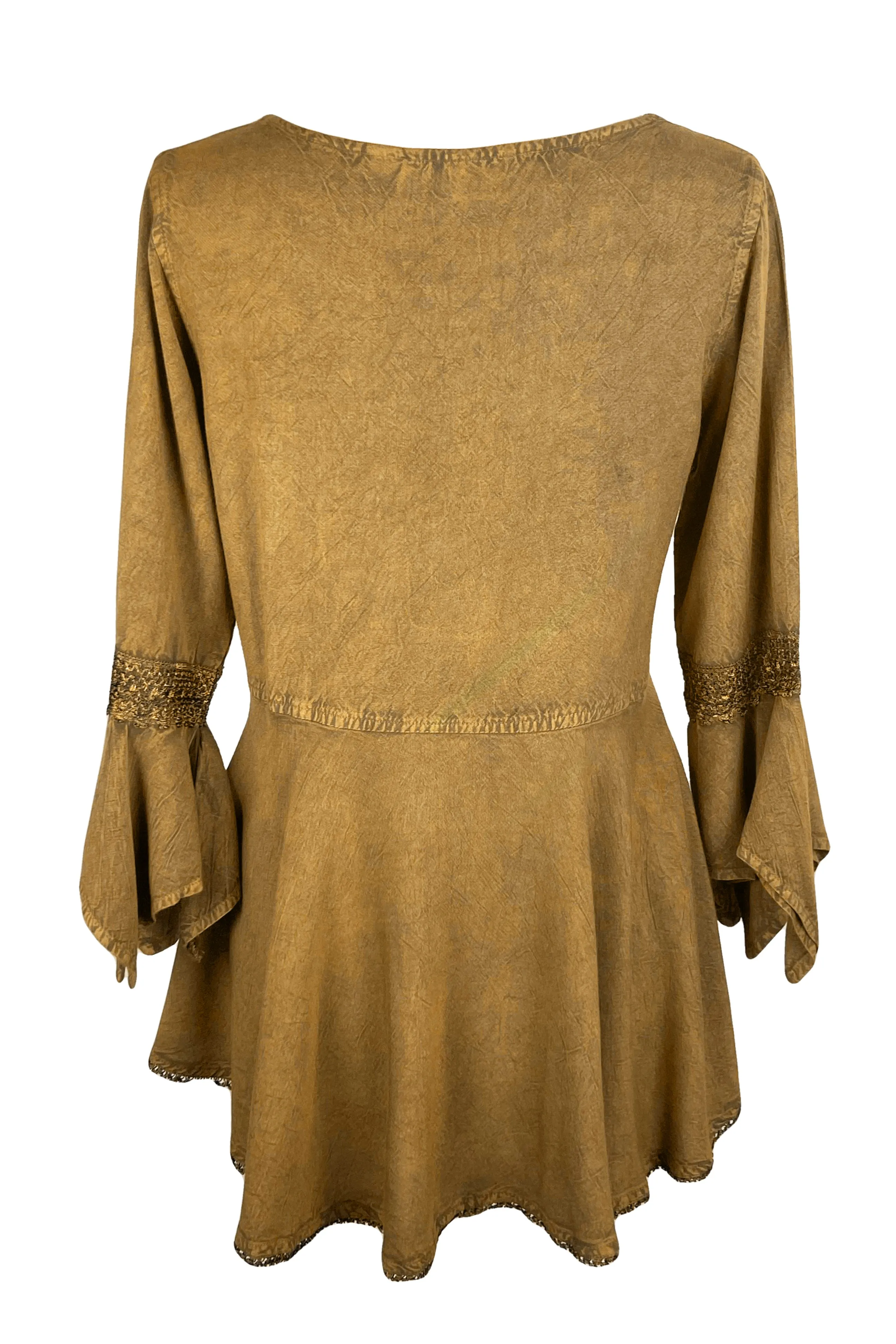 301 NB Corset Bohemian Handkerchief Flare Tunic Top Blouse