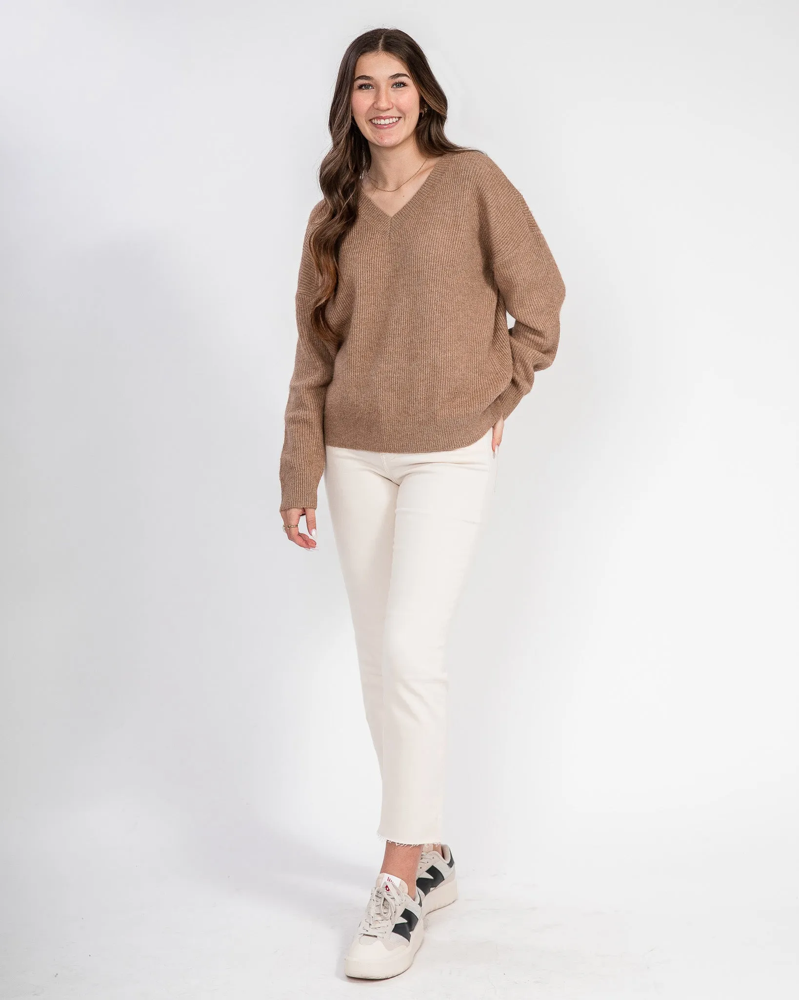 Act Natural Pullover Sweater: Camel
