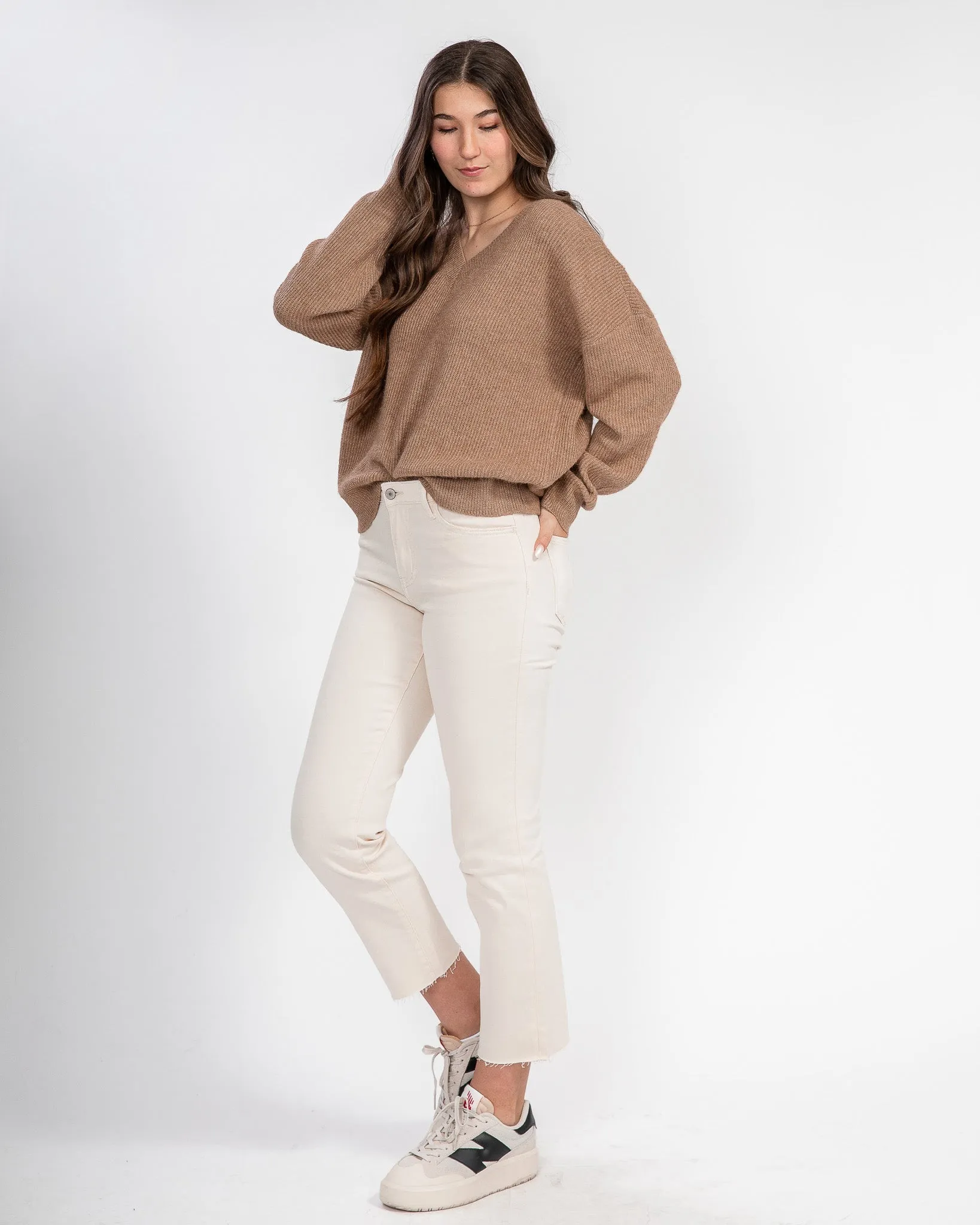 Act Natural Pullover Sweater: Camel