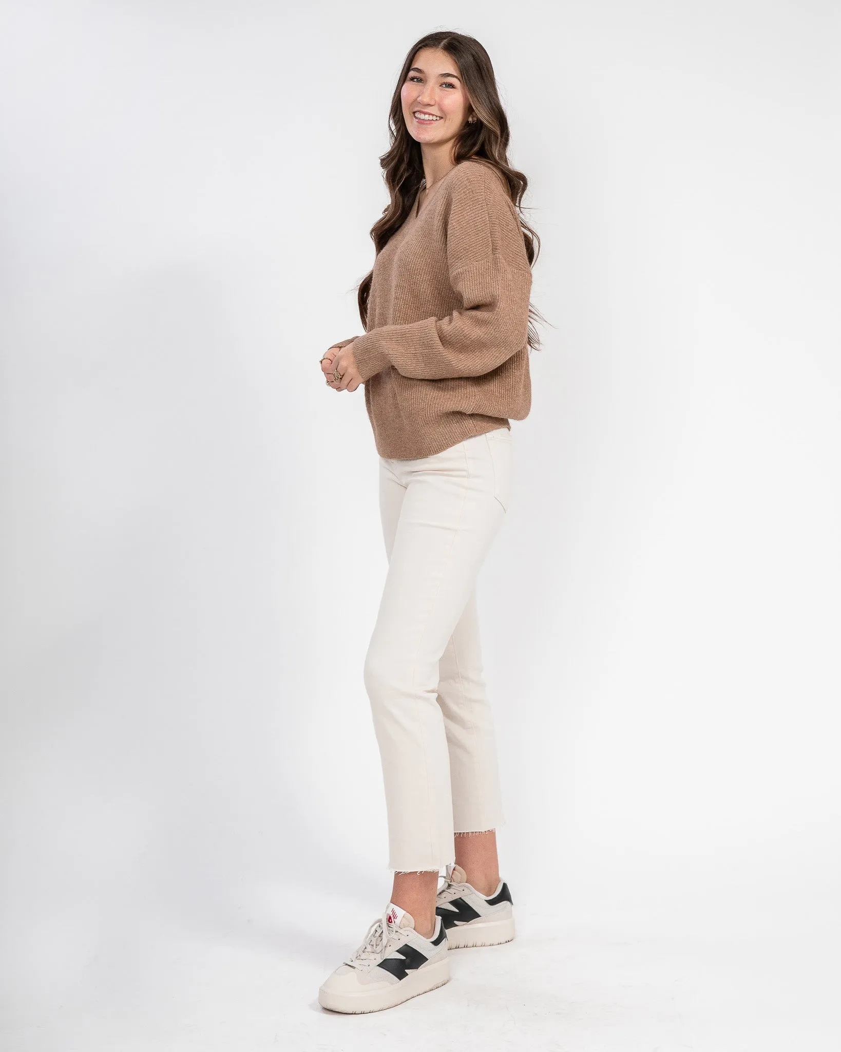 Act Natural Pullover Sweater: Camel