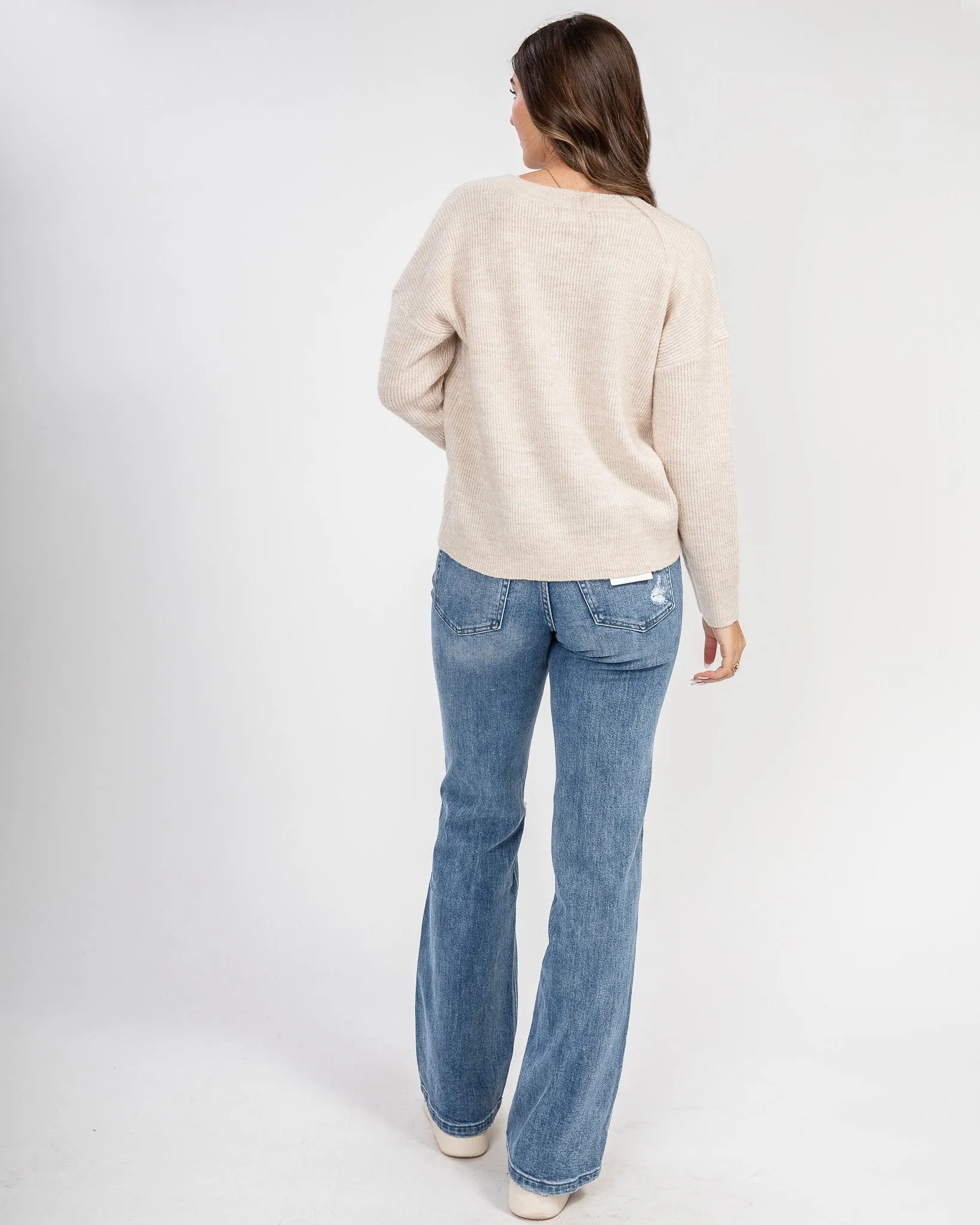 Act Natural Pullover Sweater: Cream