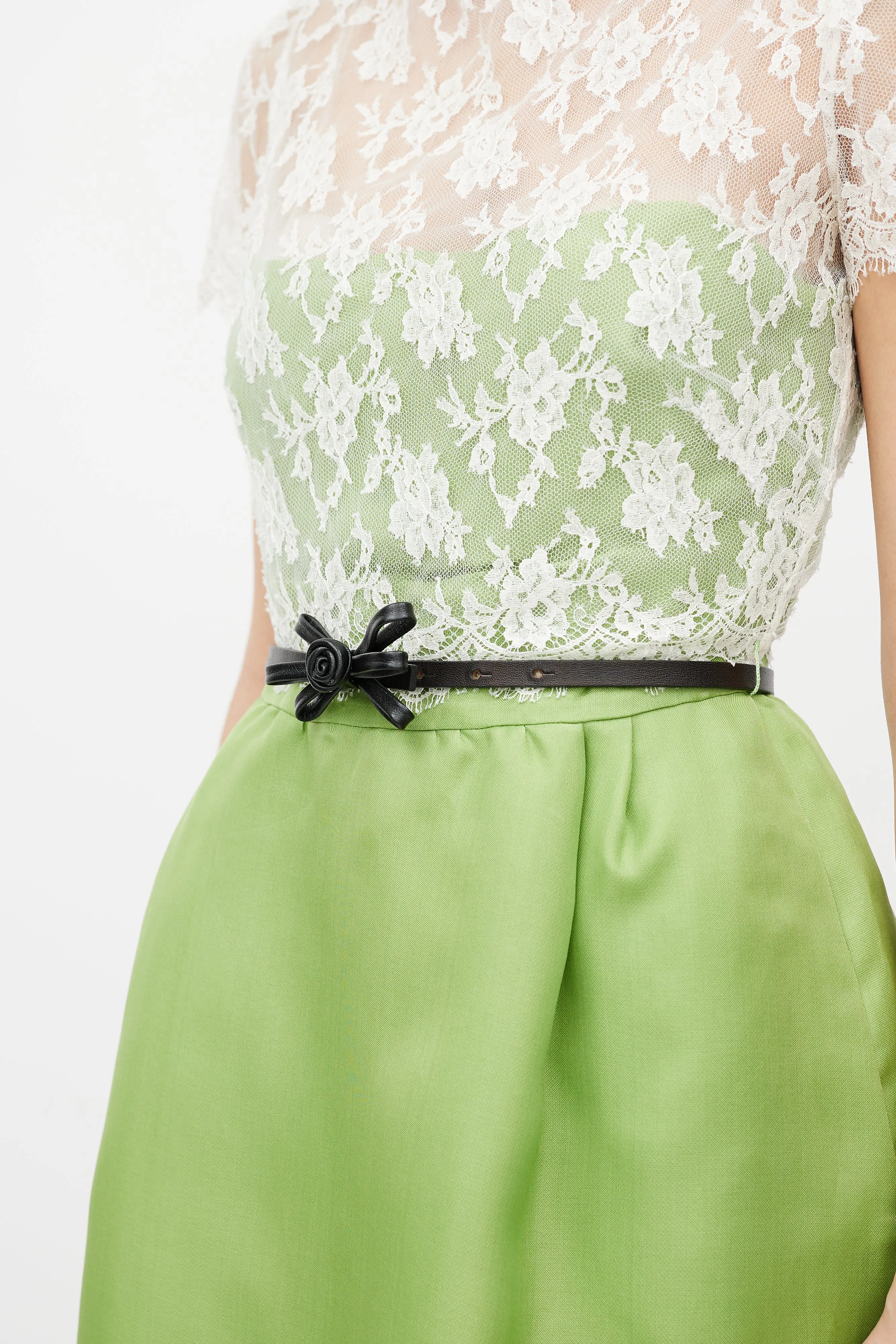 Black Leather Bow Belt