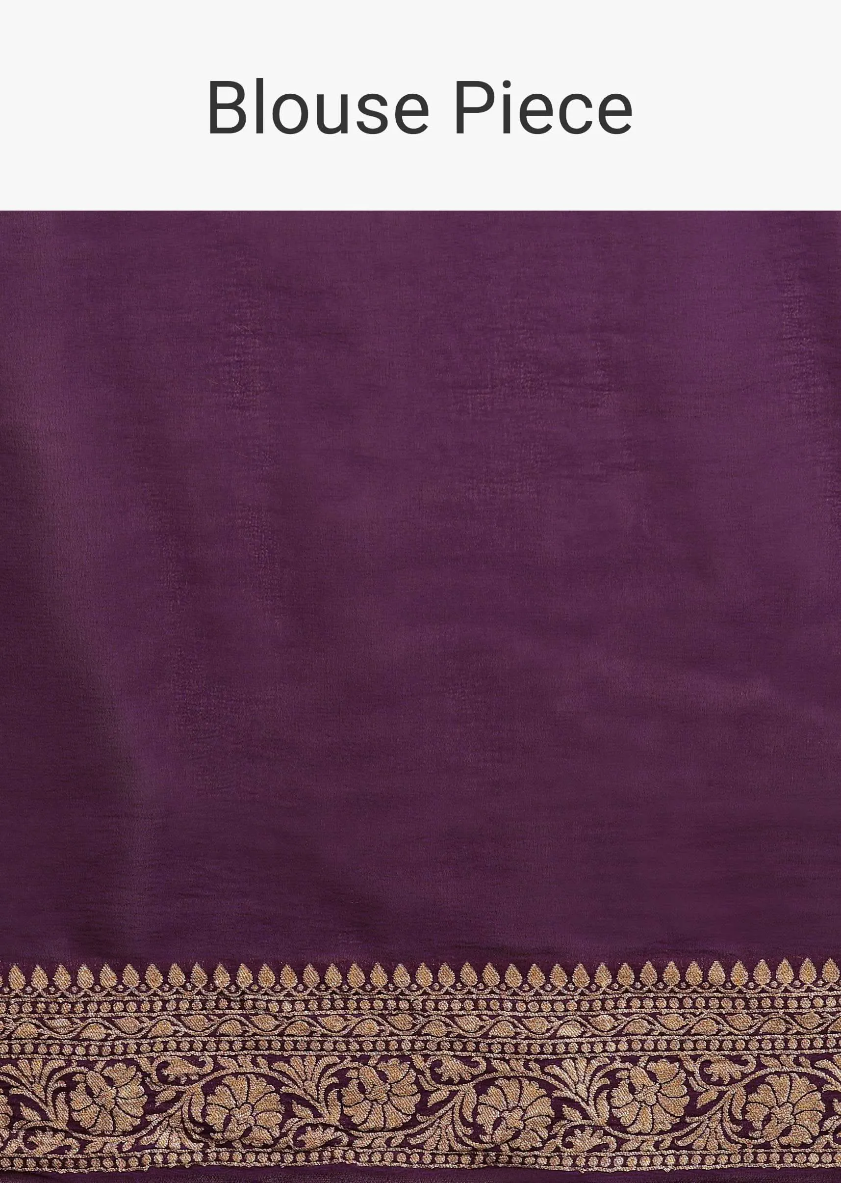 Carmine Red Saree In Georgette With Wine Border And Woven Floral Jaal Work