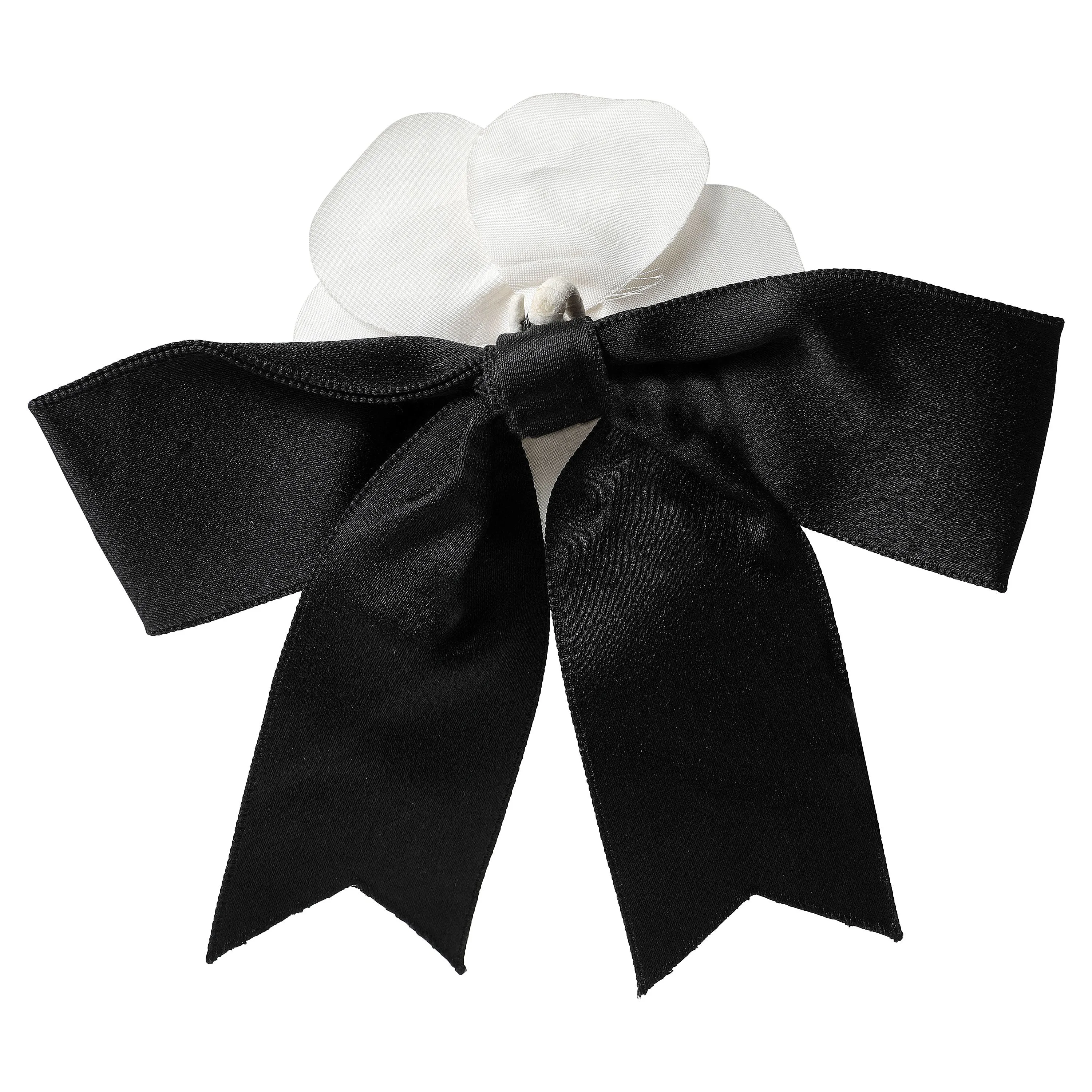 Chanel Bow & Flower Camelia Pin