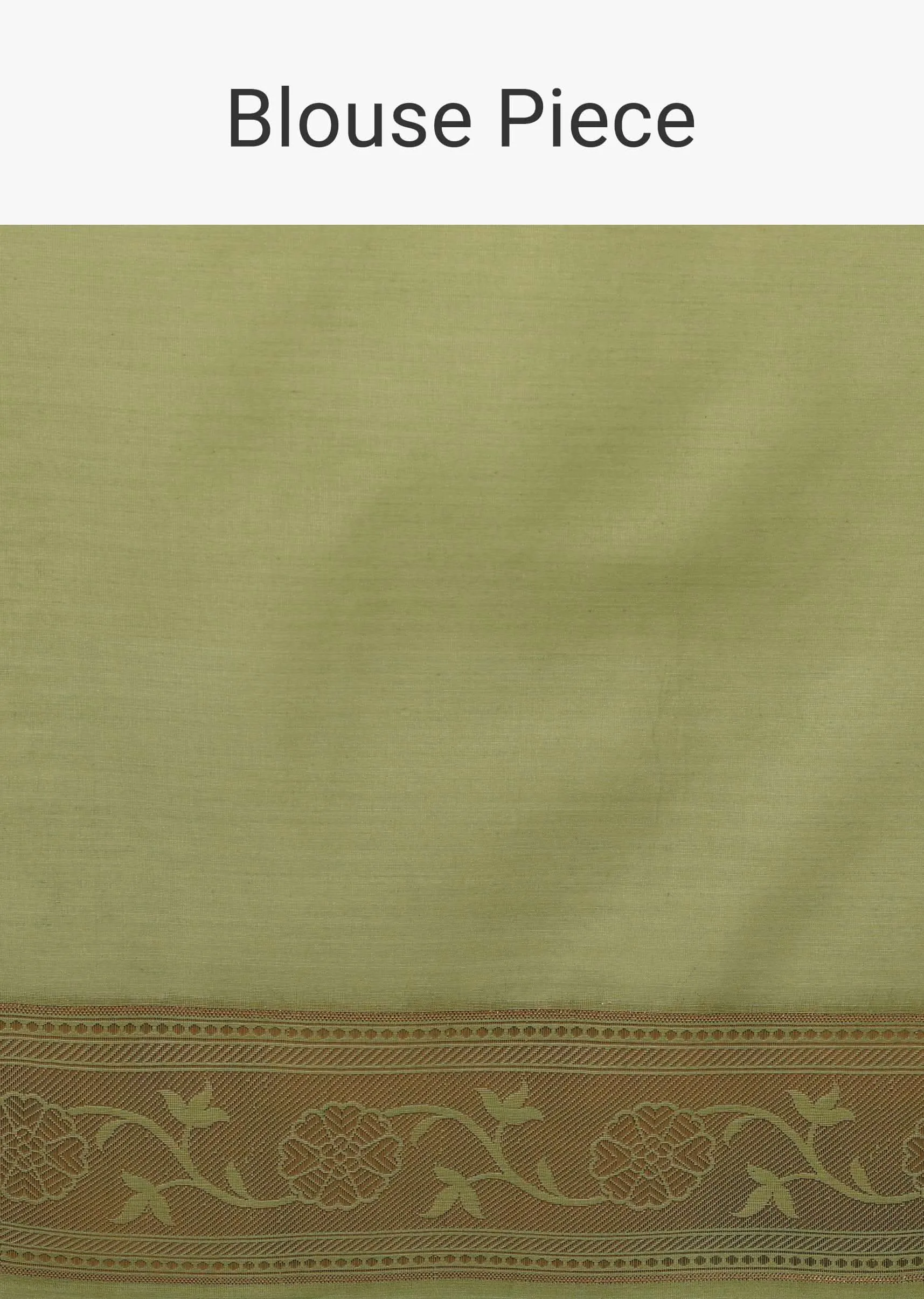 Citrus Green Saree In Banarsi Chanderi And Pure Handloom Cotton