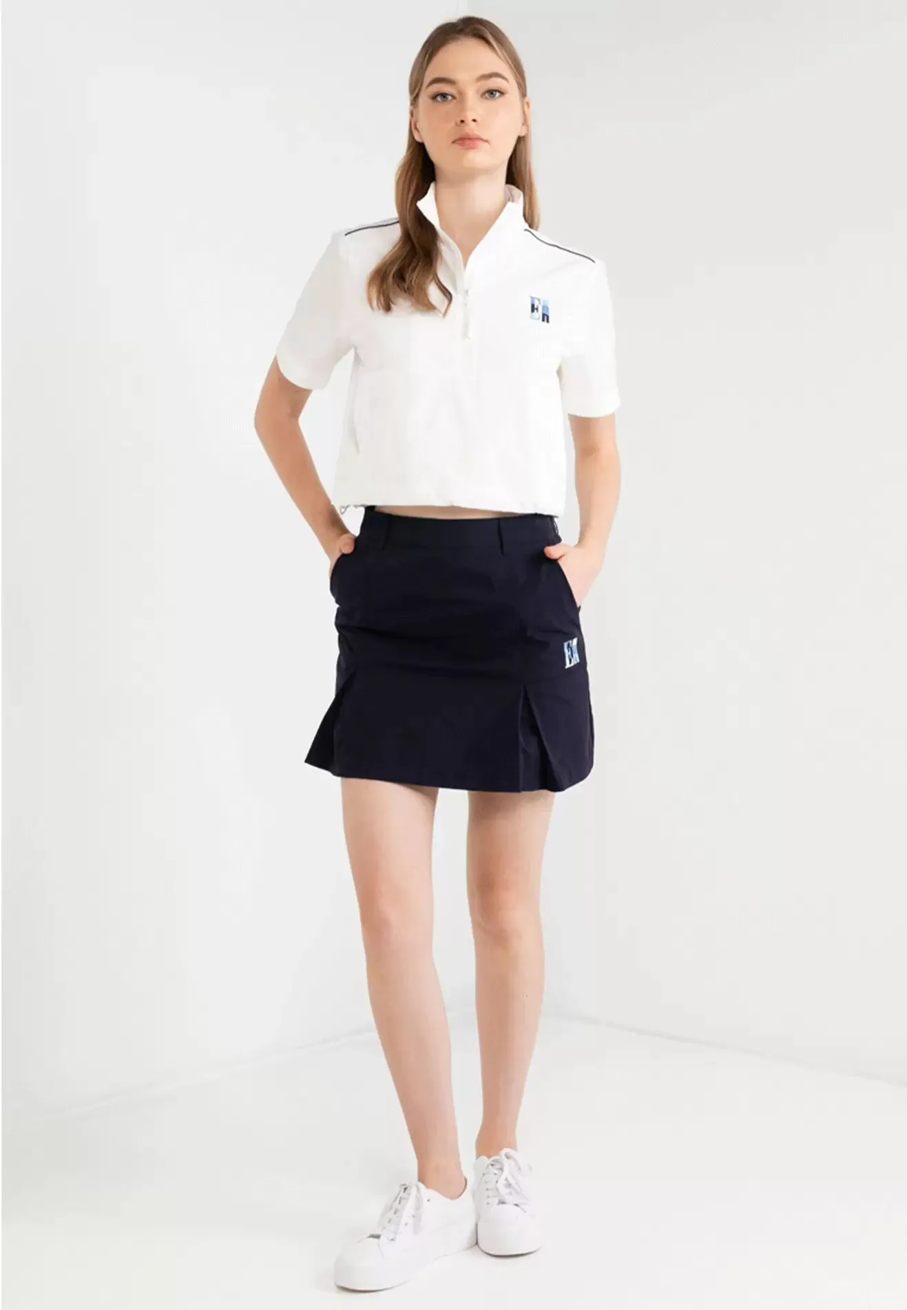 ELLE Active Camo Logo Print Skirt