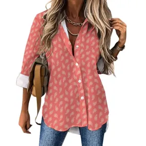 Embrace Smart-Casual Shenanigans with this Coral Pink Paisley Top