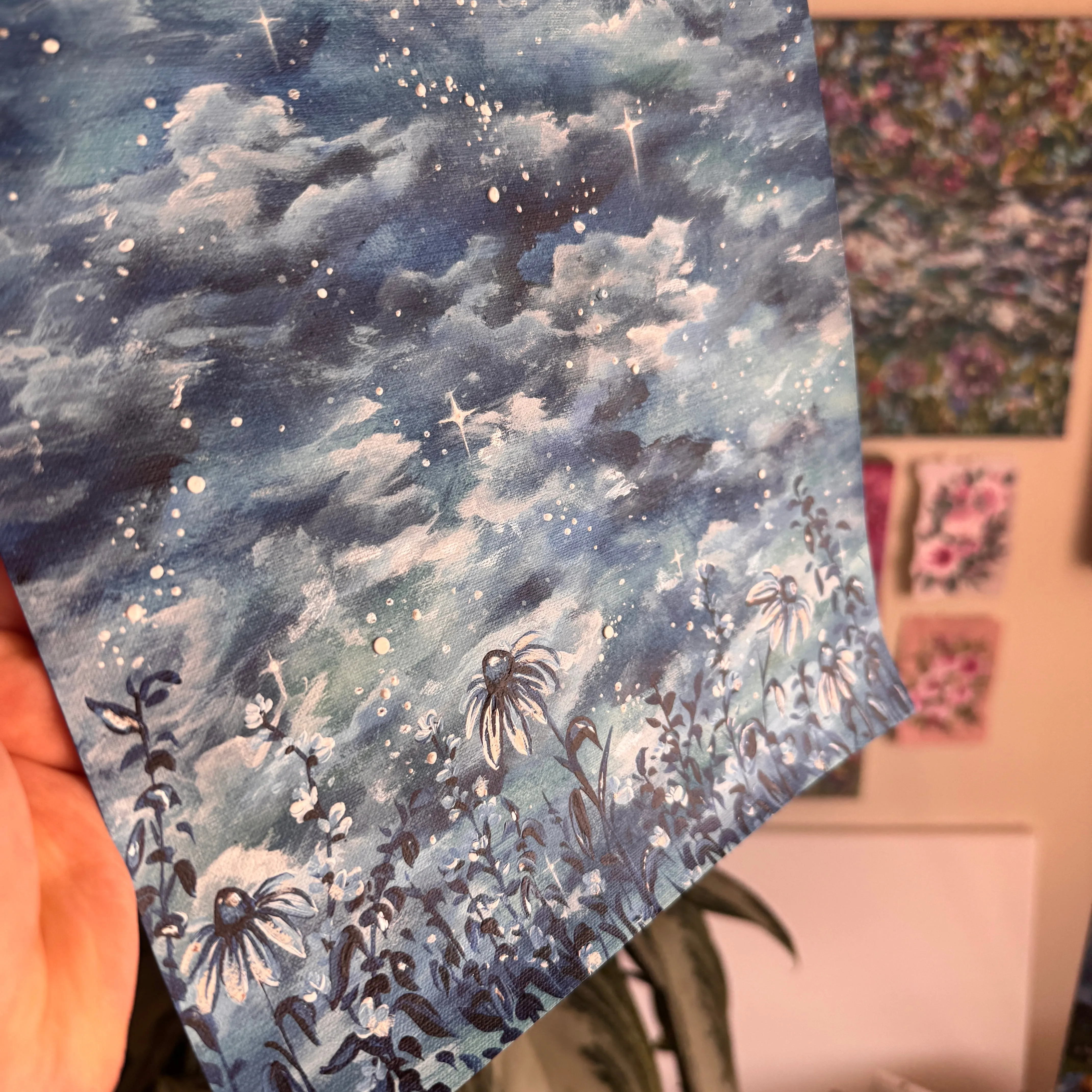 Floral Original Painted Art Paper No. 5