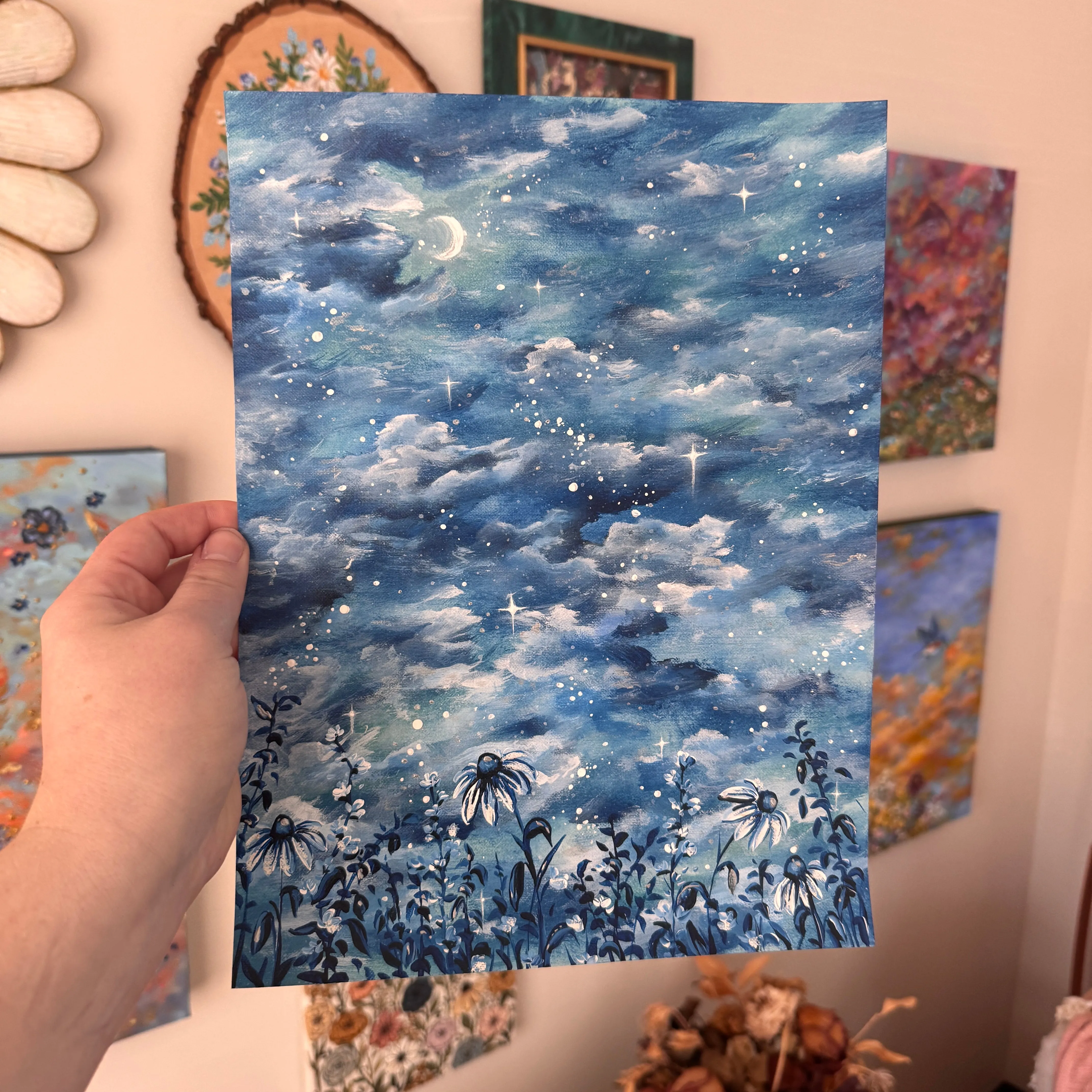 Floral Original Painted Art Paper No. 5