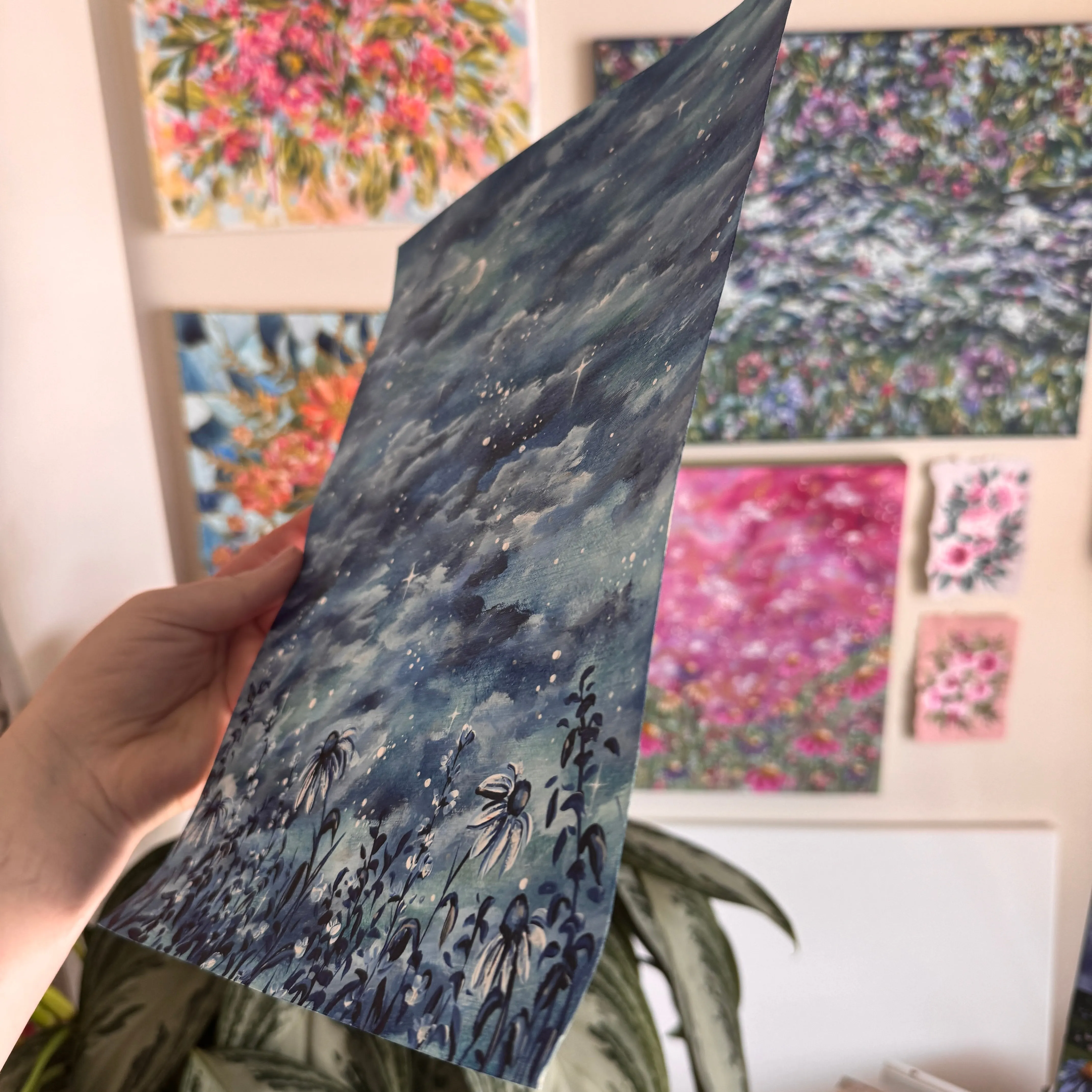 Floral Original Painted Art Paper No. 5