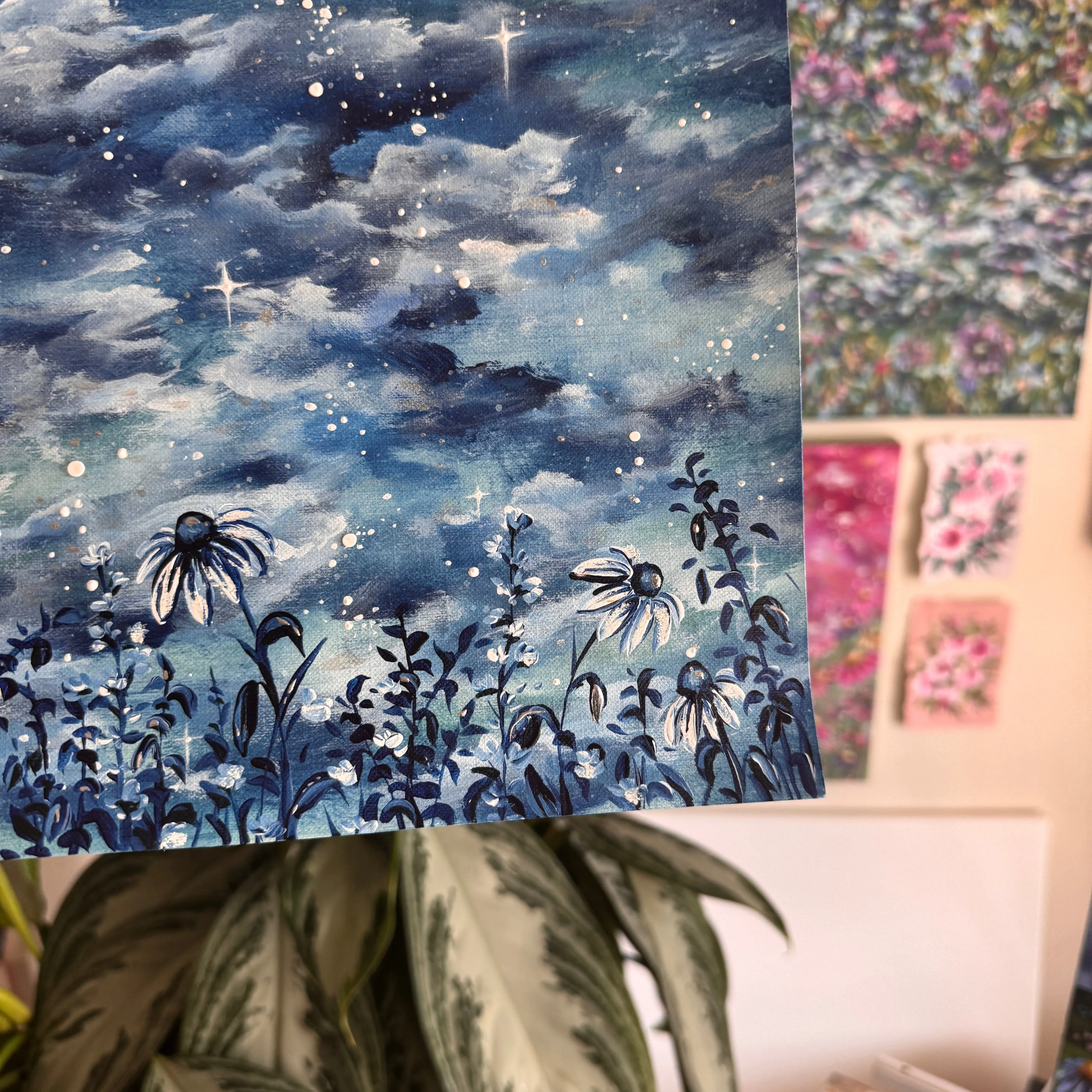 Floral Original Painted Art Paper No. 5