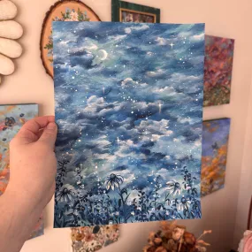 Floral Original Painted Art Paper No. 5