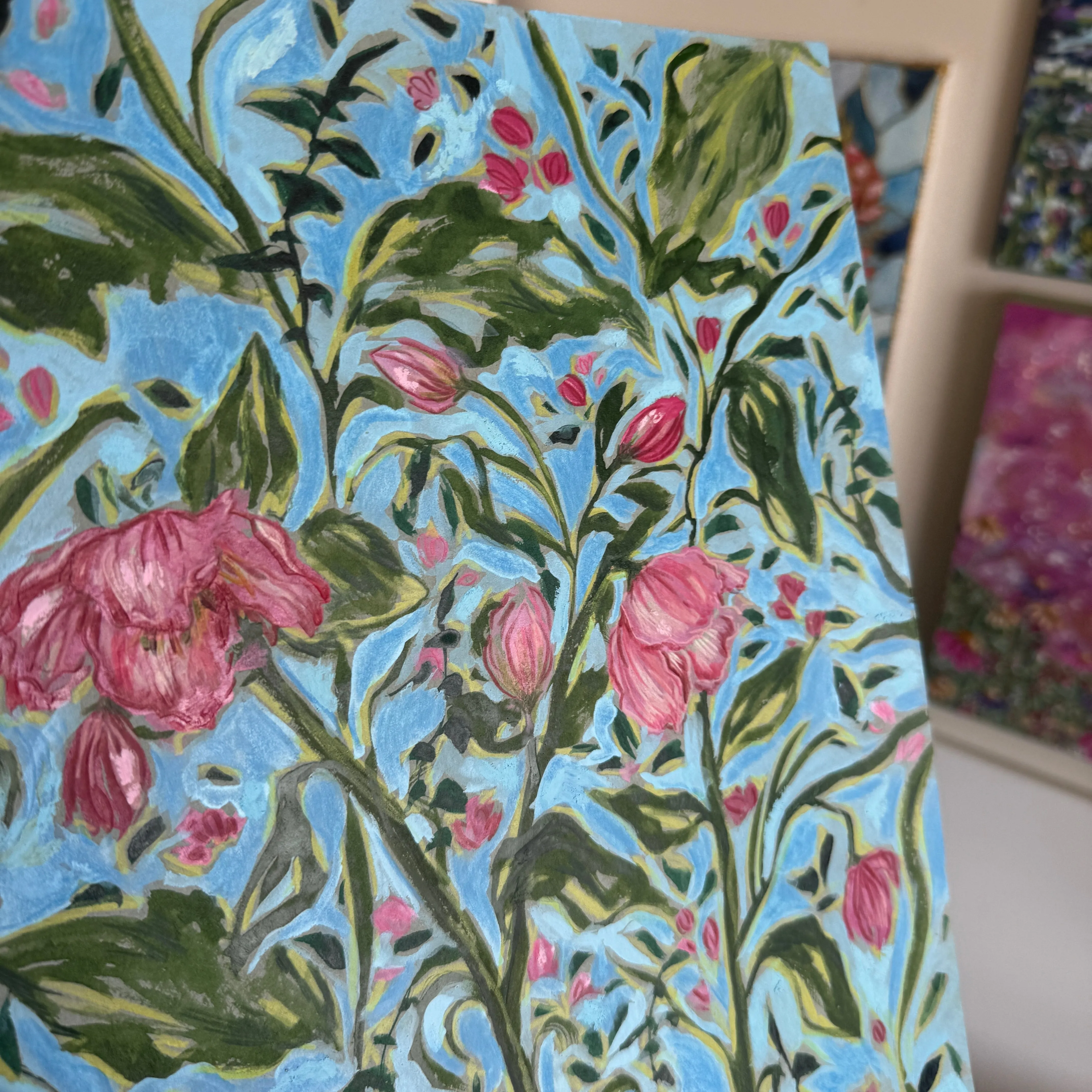 Floral Original Painted Art Paper No. 6