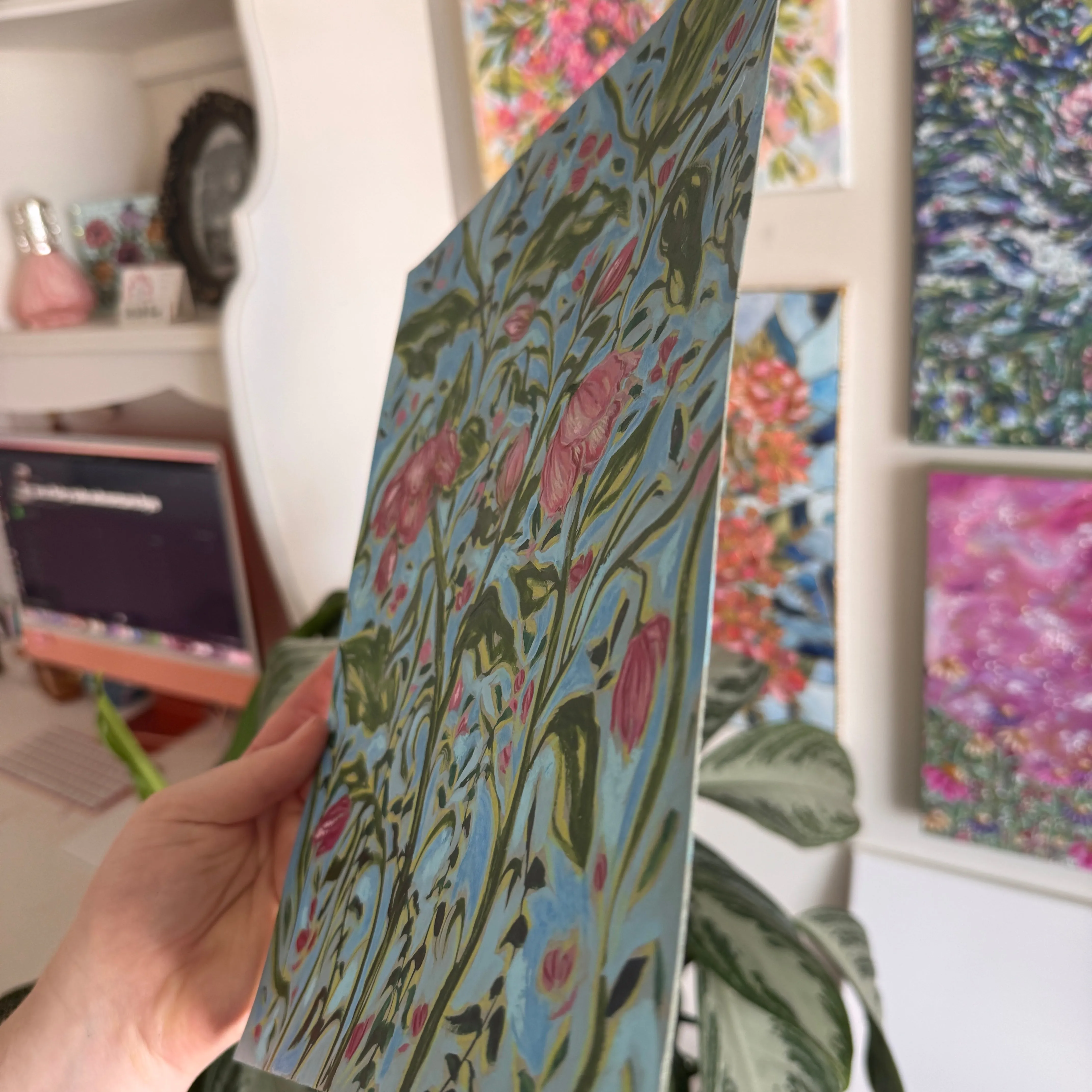 Floral Original Painted Art Paper No. 6