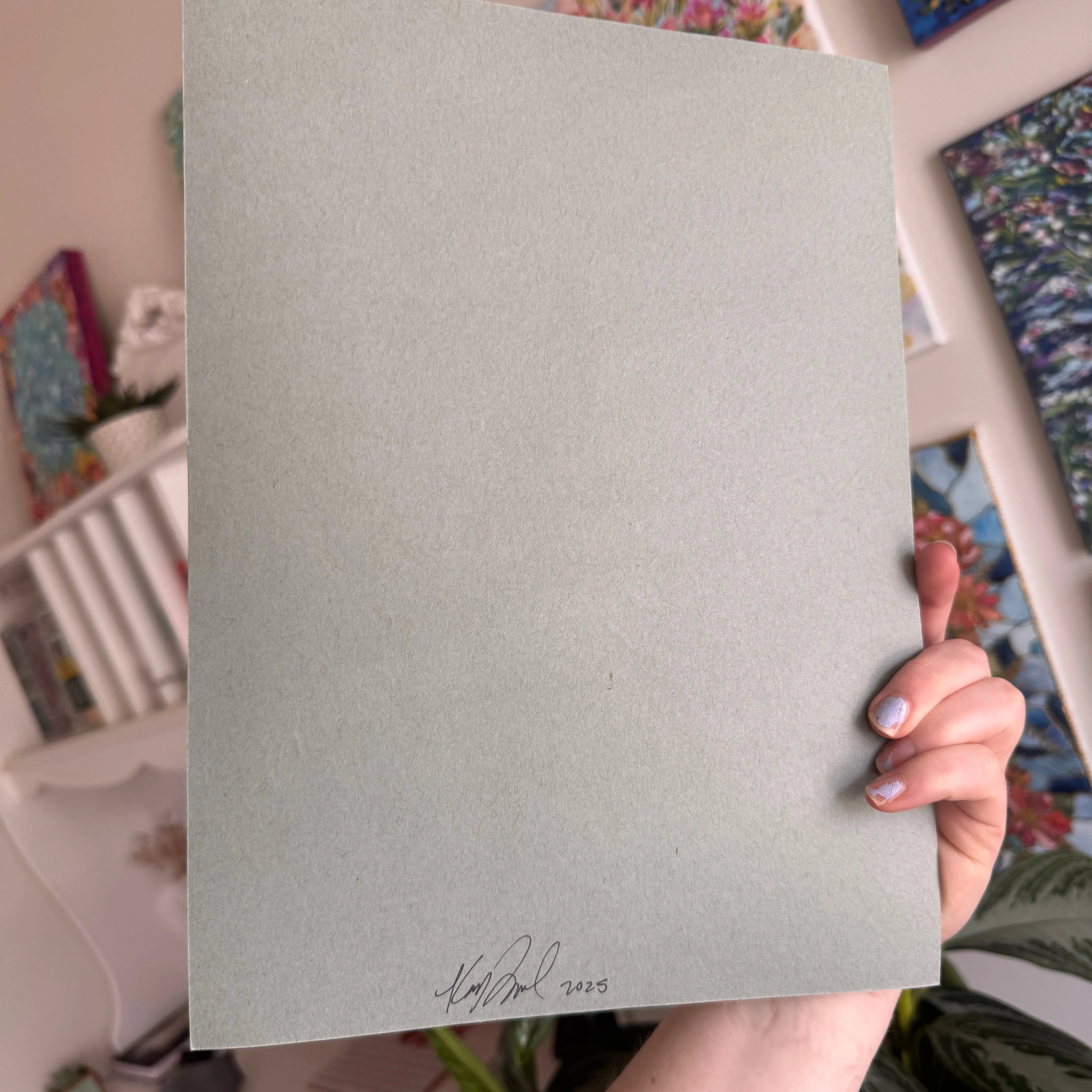 Floral Original Painted Art Paper No. 6