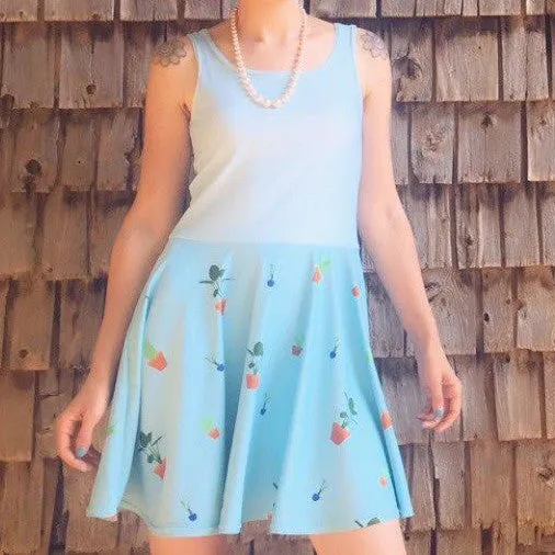 House Plants Print Women's Skater Dress