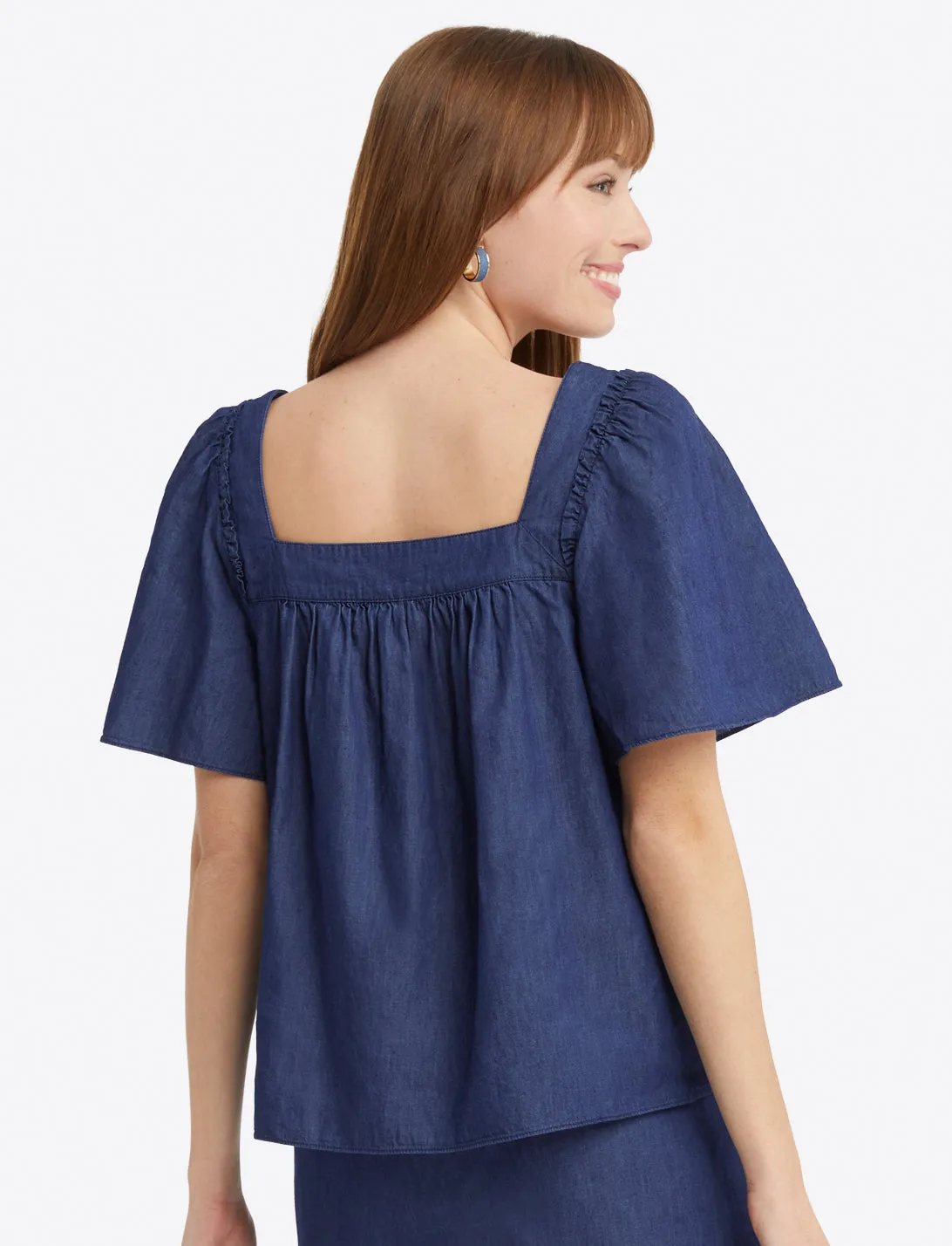 Maren Top in Chambray