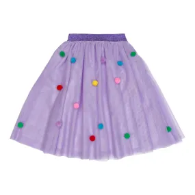 Multicolor Stones Tulle Skirt