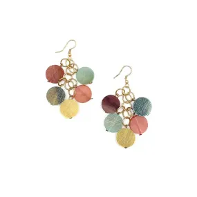 Pleasing Pastels Beaded Cluster Earring