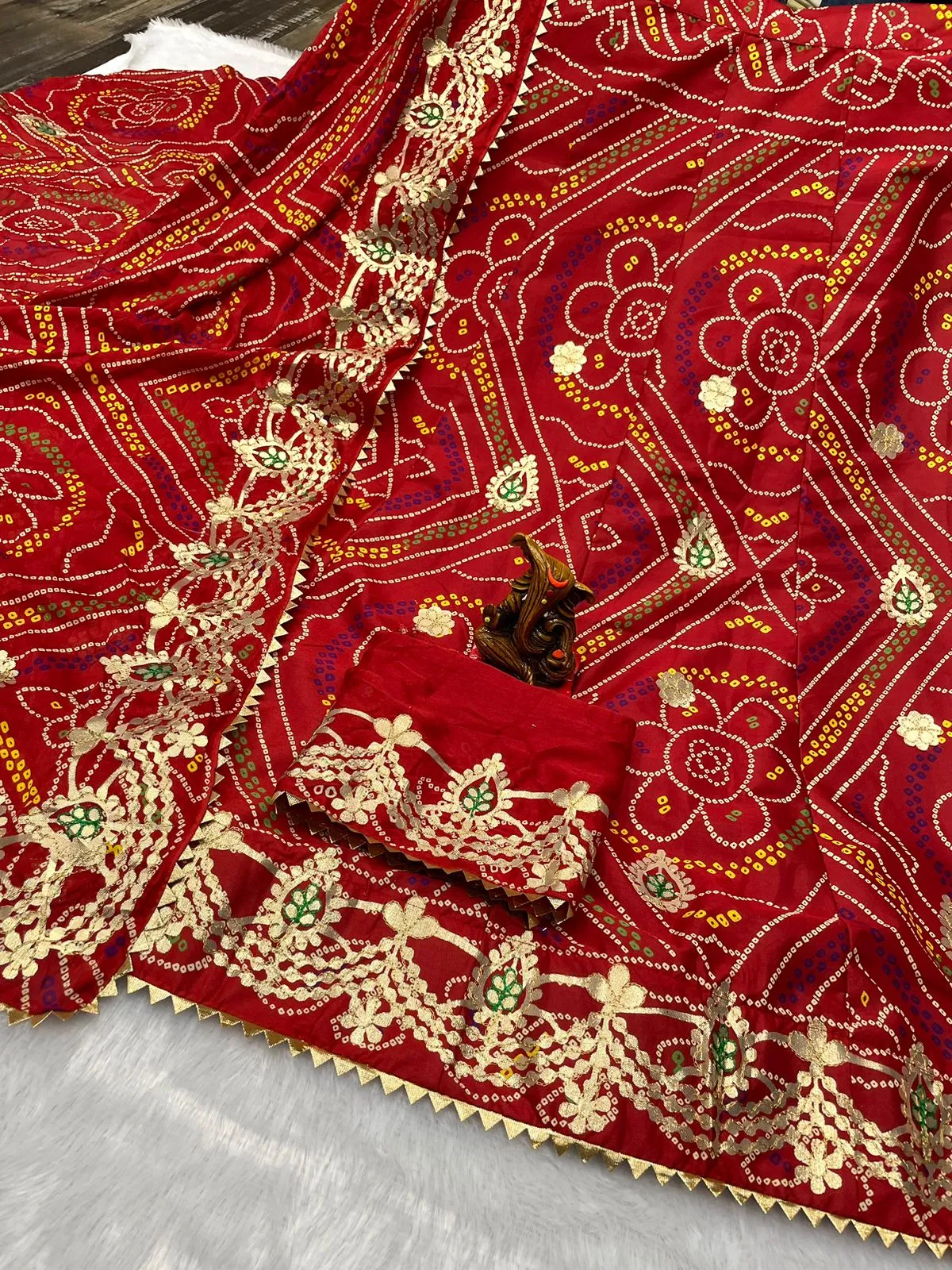 Rajasthani Bandhani Print Lehenga