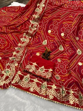 Rajasthani Bandhani Print Lehenga