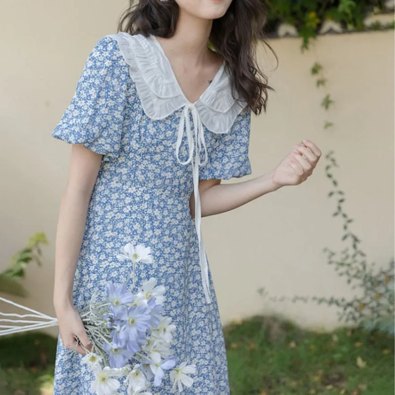 Summer Sweet Puff Sleeve Fairy Dress