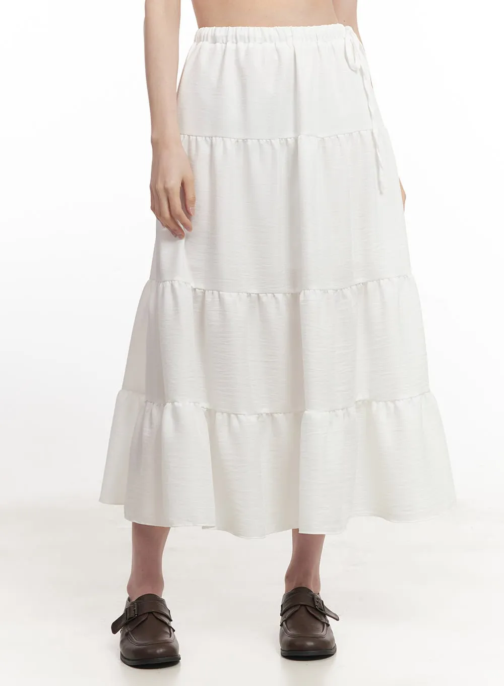 Tiered Ruffle Maxi Skirt CA502