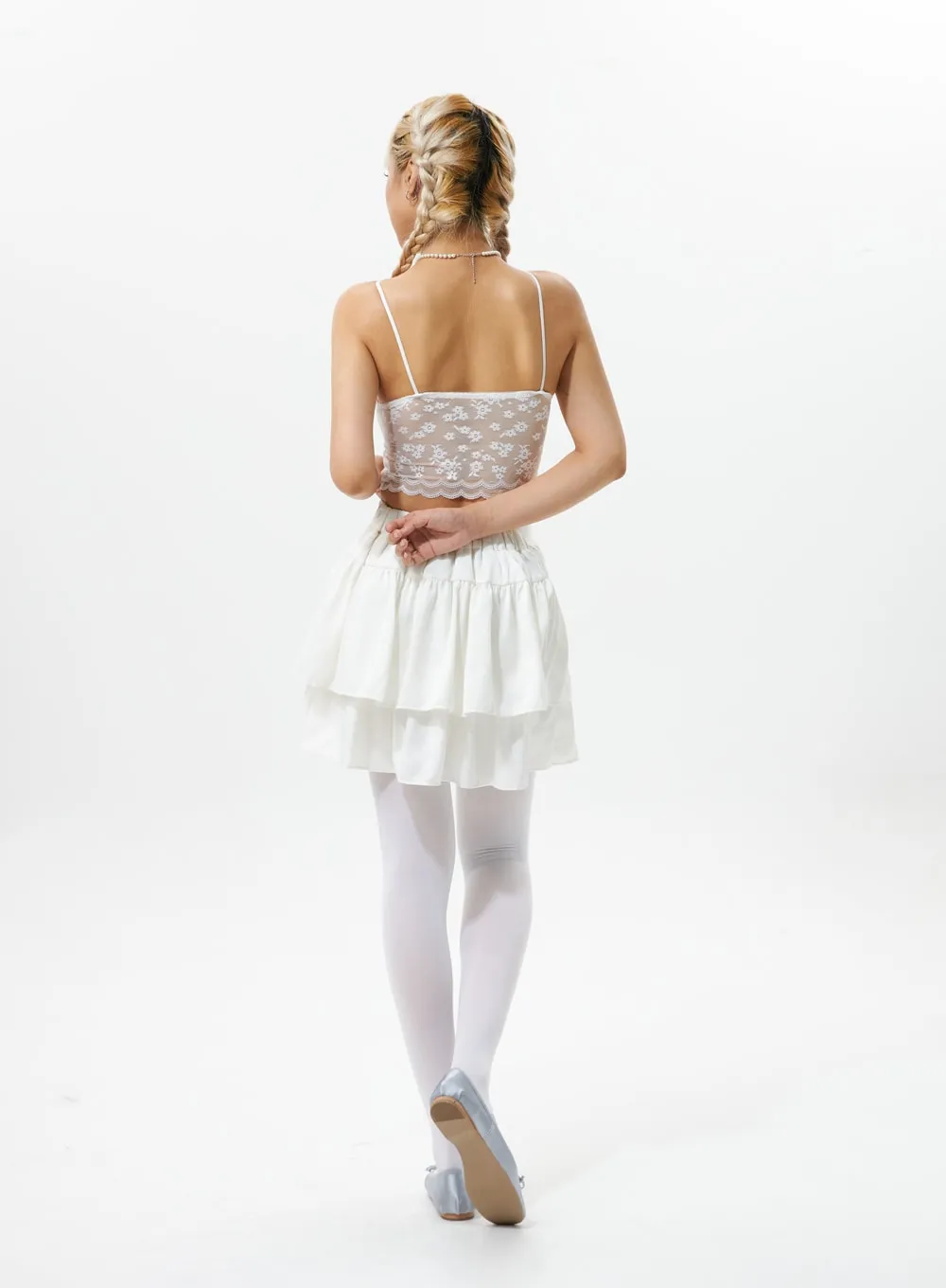 Tiered Ruffle Mini Skirt IS319