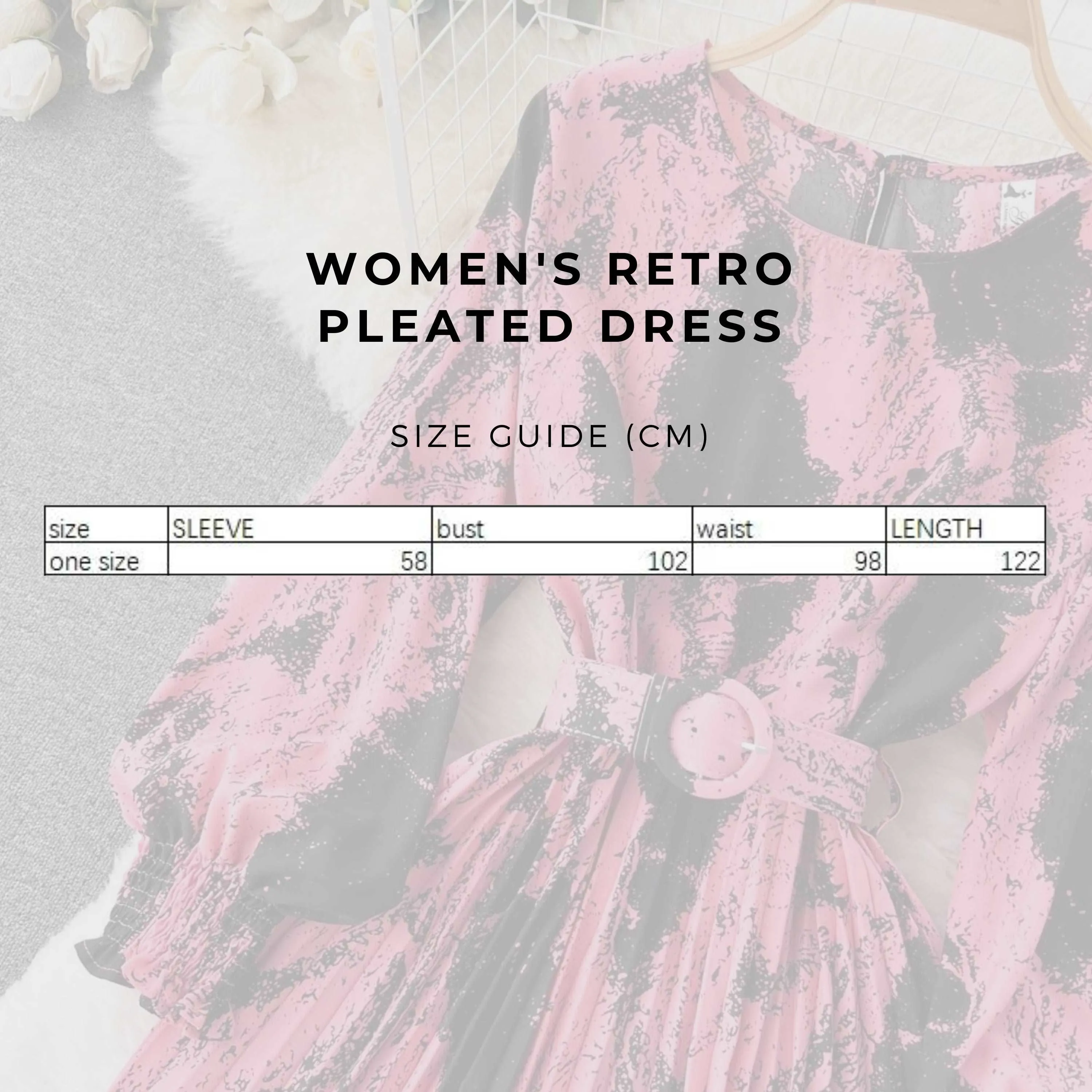 Women's Retro Pleated Dress
