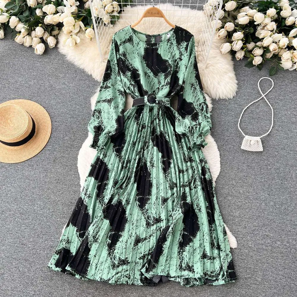 Women's Retro Pleated Dress
